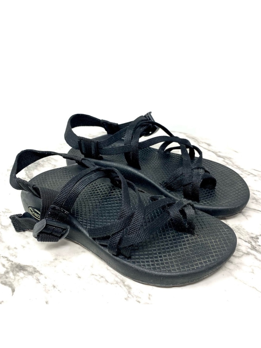 Chaco Z Cloud ZX2 Black Hiking Sandals 6 Sporty Trail Activewear Gorpcore Comfy